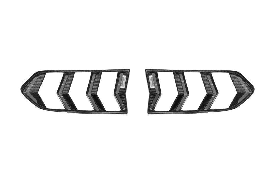 Carbon Fiber Rear Taillight Cover Trim - Ford Mustang (2024+) - Exotics Carbon Design