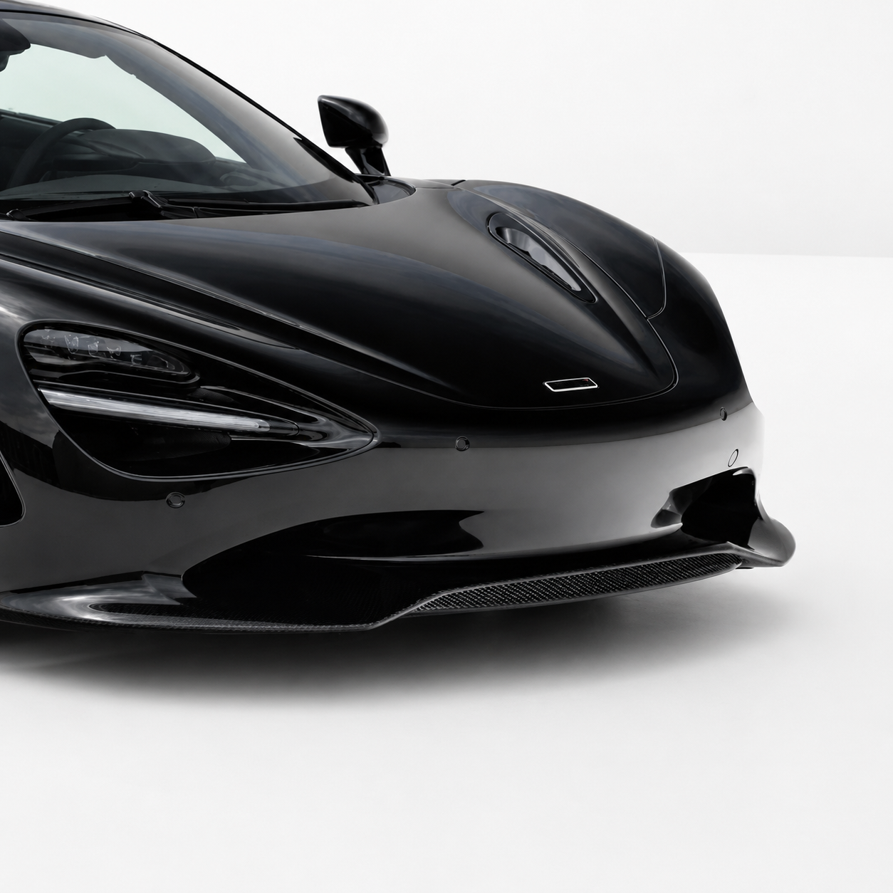 McLaren 720S V-Style Carbon Fiber Front Bumper Splitter