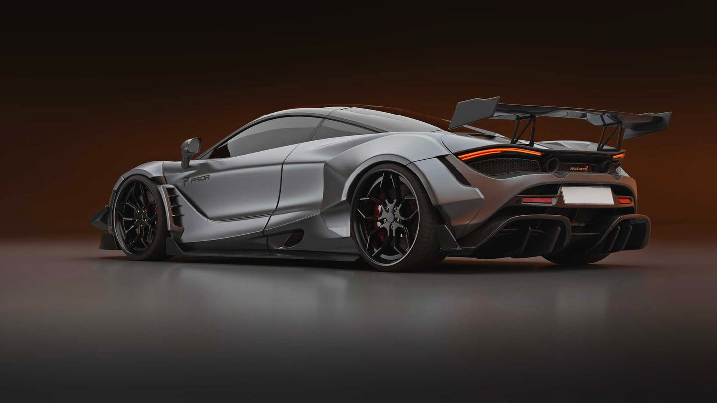 McLaren 720S GTR Style Carbon Fiber Dual Wing & Trunk Spoiler