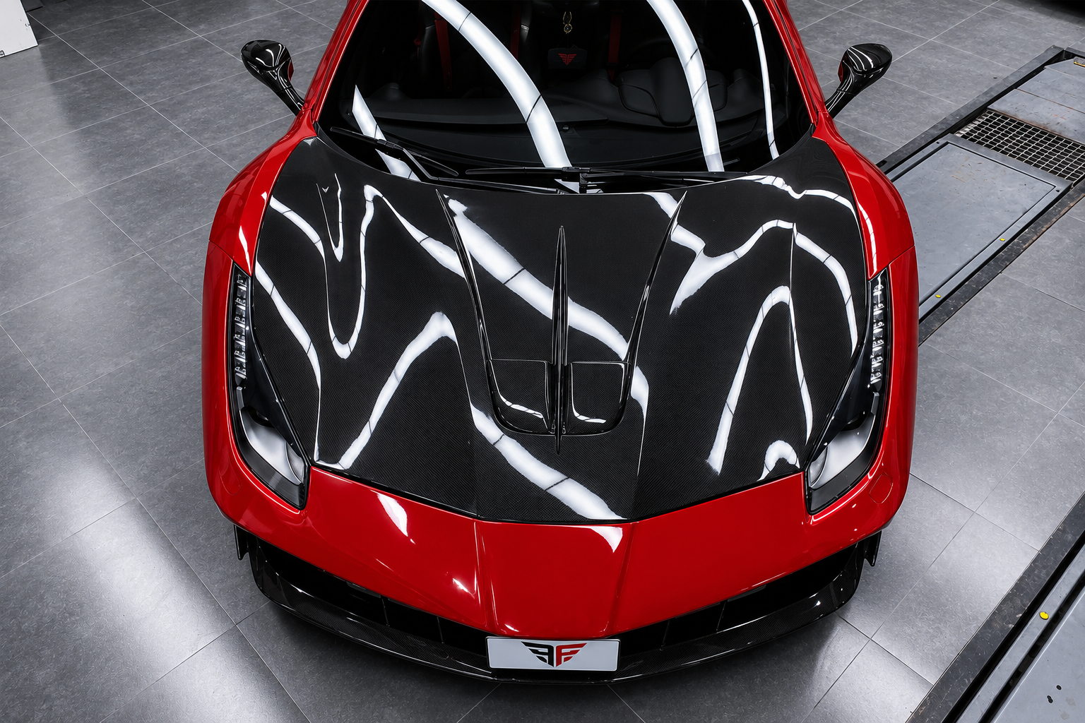 Carbon Fiber Front Bonnet – Ferrari 488 GTB / Spider (2015–2019)