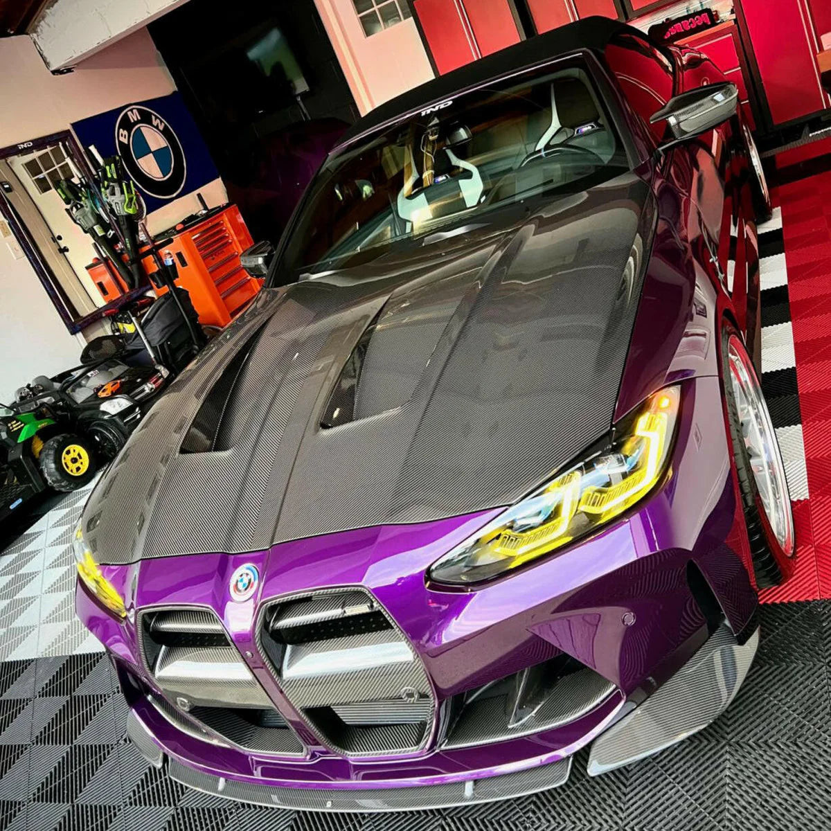 ALPHA STYLE CARBON FIBER HOOD - BMW G80 M3 | G82 M4 - Exotics Carbon Design
