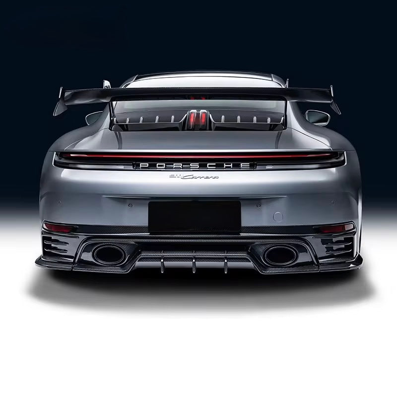 Porsche 911 (992) Carrera / Carrera S / Carrera 4S P.T Style Carbon Fiber Upper Rear Diffuser