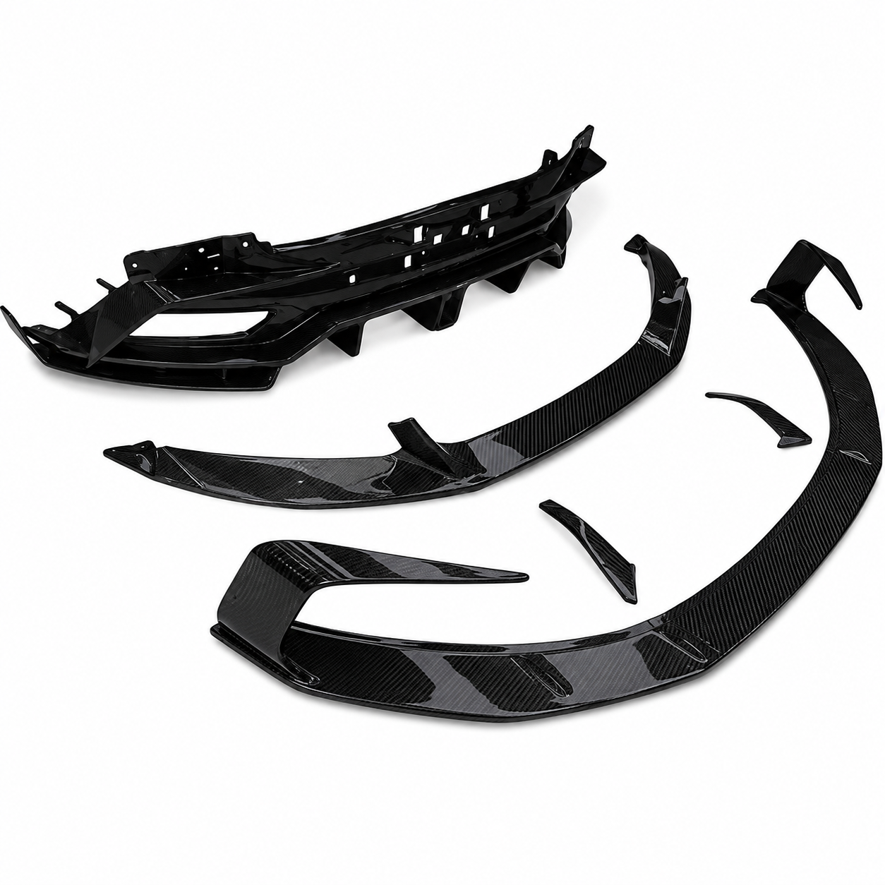 Aston Martin DB11 Carbon Fiber Front Double Diffuser & Rear Diffuser Set
