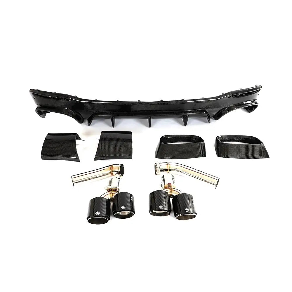Mercedes-Benz GLE 350 / GLE53 / GLE63 – BRB Style Carbon Fiber Diffuser - Exotics Carbon Design