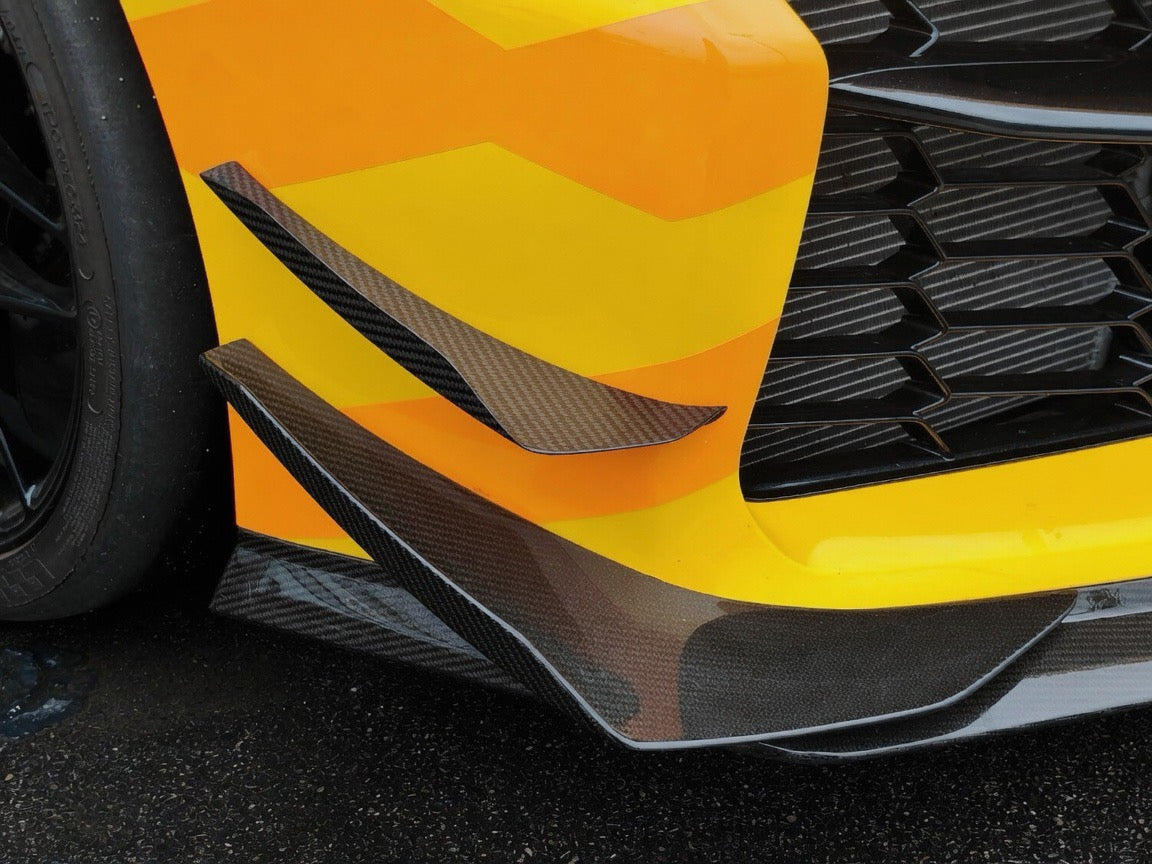 2023–2026 Chevrolet Corvette C8 Z06 & E-Ray Premium Carbon Fiber Front Canards