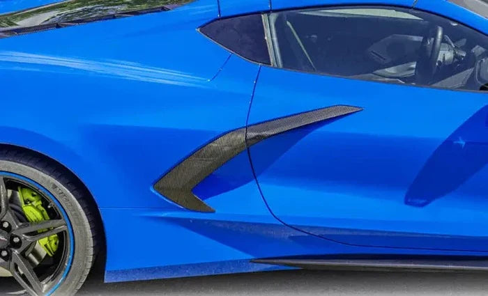 Corvette C8 Carbon Fiber Side Fender Vent Trim Covers