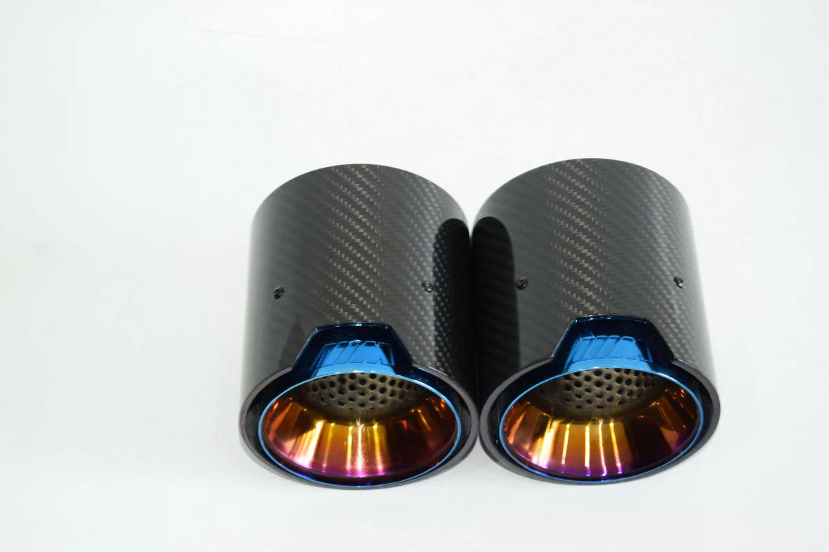 MP STYLE CARBON FIBER QUAD EXHAUST TIPS - BMW G80 M3 | G82 M4 | BMW G87 M2 - Exotics Carbon Design