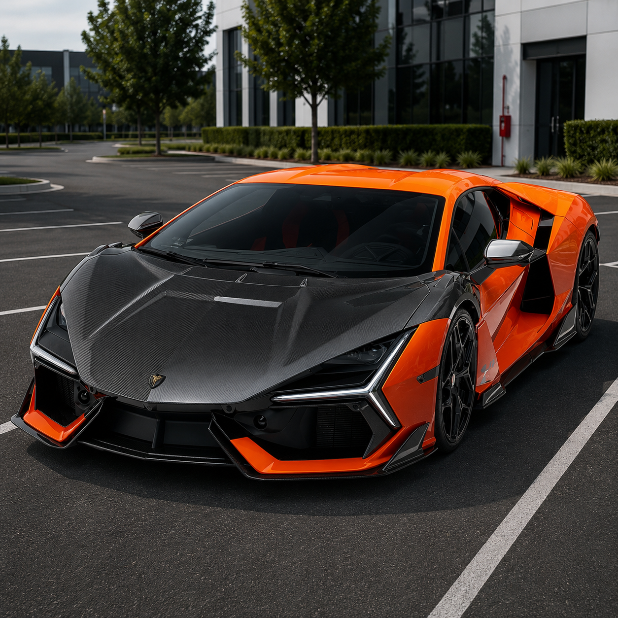 Lamborghini Revuelto Carbon Fiber Front Splitters