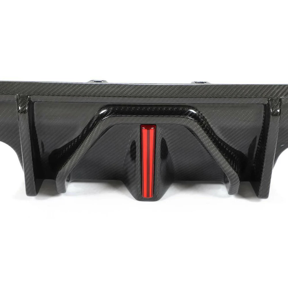 F1 STYLE V1 CARBON FIBER LED DIFFUSER AND SPLITTERS SET - BMW G80 M3 | G82 M4 - Exotics Carbon Design