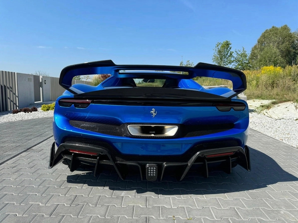 Ferrari 296 GTB BF Style Carbon Fiber Rear Diffuser