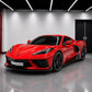 Corvette C8 AD-Style Carbon Fiber 2-Piece Front Lip Splitter
