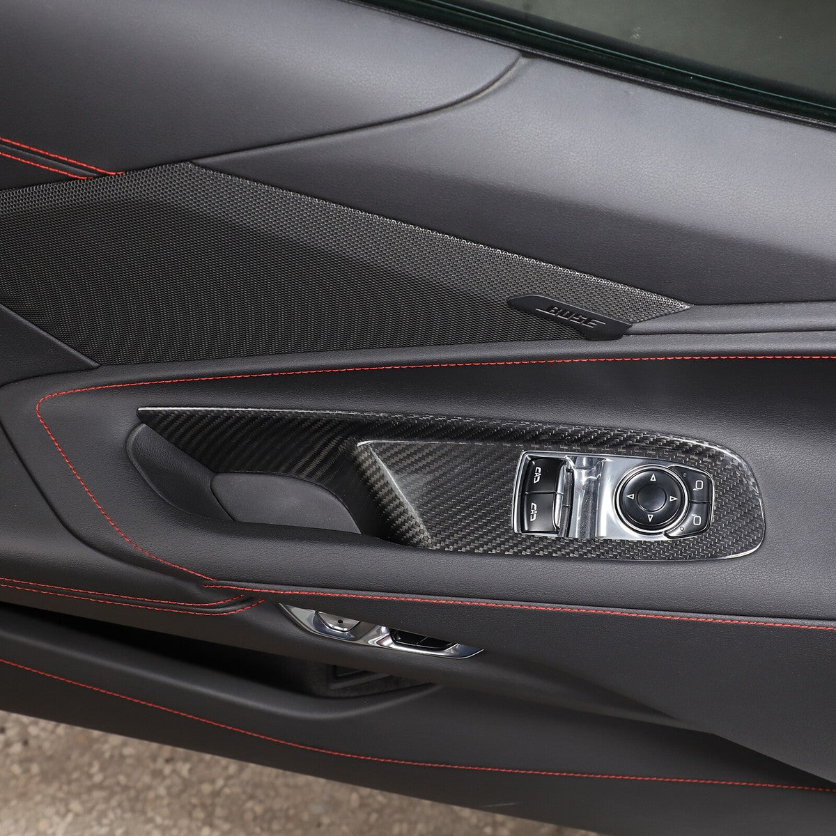 Chevrolet Corvette C8 Carbon Fiber Window Switch Trim Covers