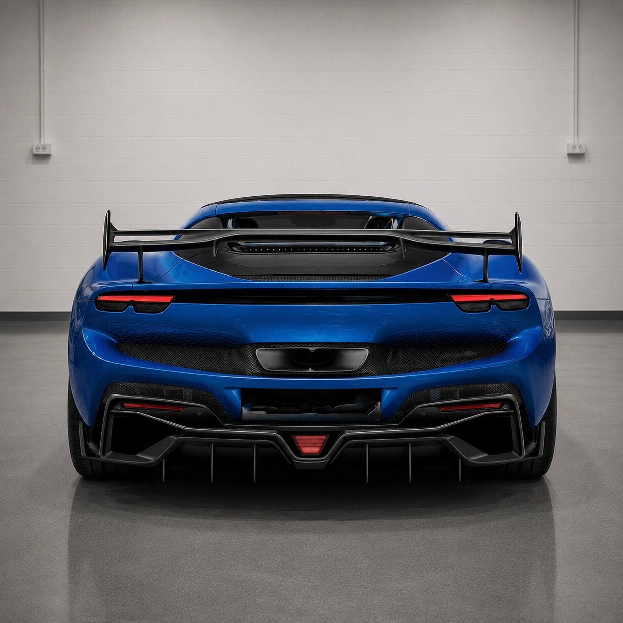 Ferrari 296 GTB ED Style Carbon Fiber Rear Diffuser