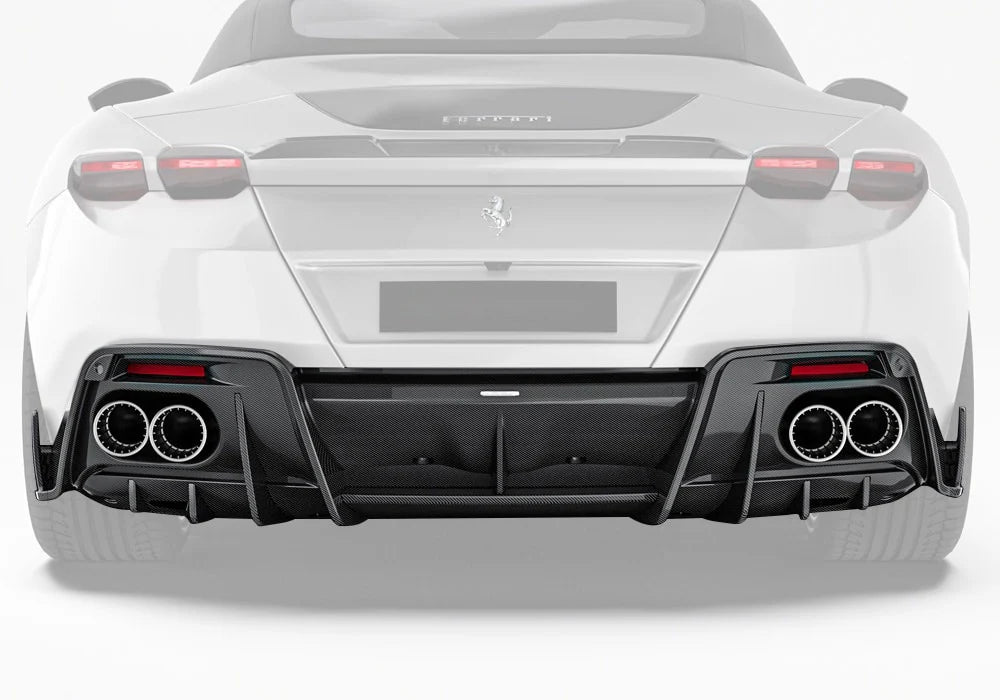 Ferrari Roma V Style Carbon Fiber Rear Diffuser