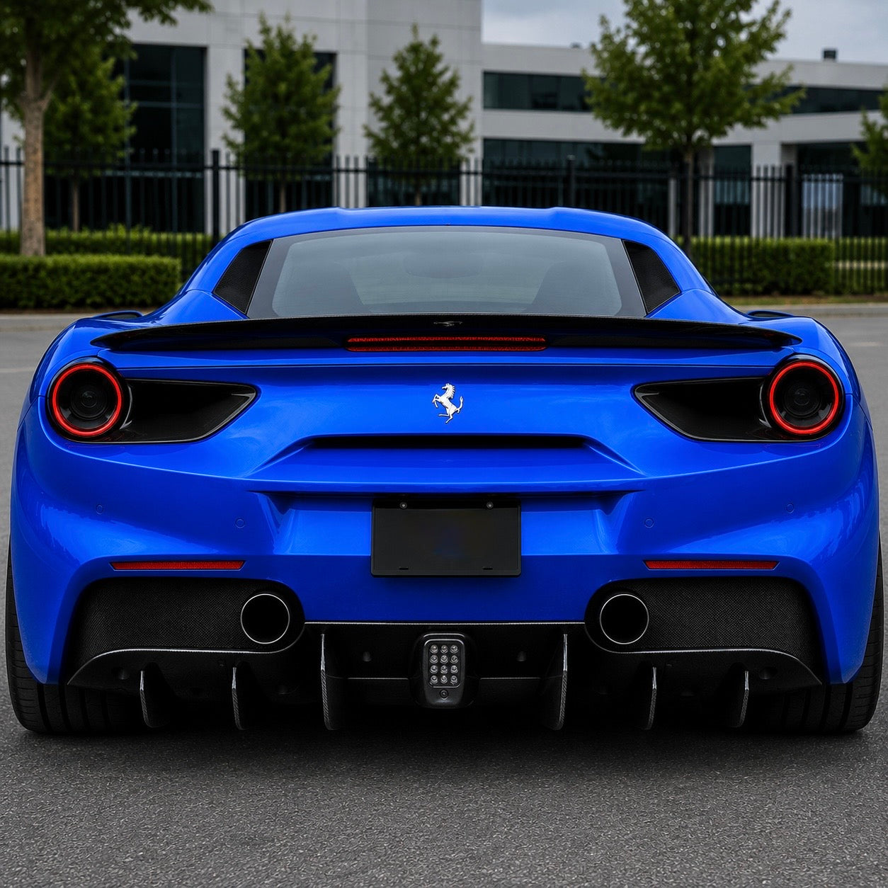 Ferrari 488 GTB - Exotic Design Carbon Fiber Rear Diffuser