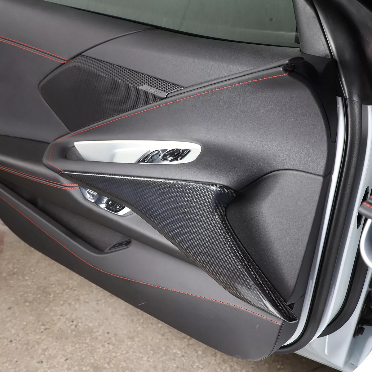 Corvette C8 Carbon Fiber Door Panel Trim Set