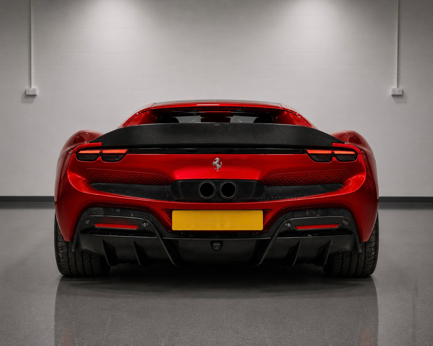 Ferrari 296 GTB NVC Style Carbon Fiber Ducktail Spoiler