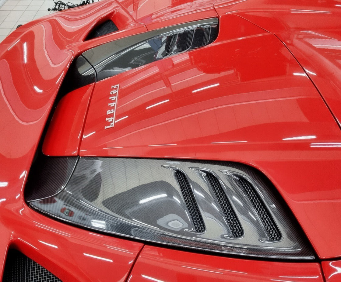 Ferrari F8 Spider Carbon Fiber Rear Bonnet Vents