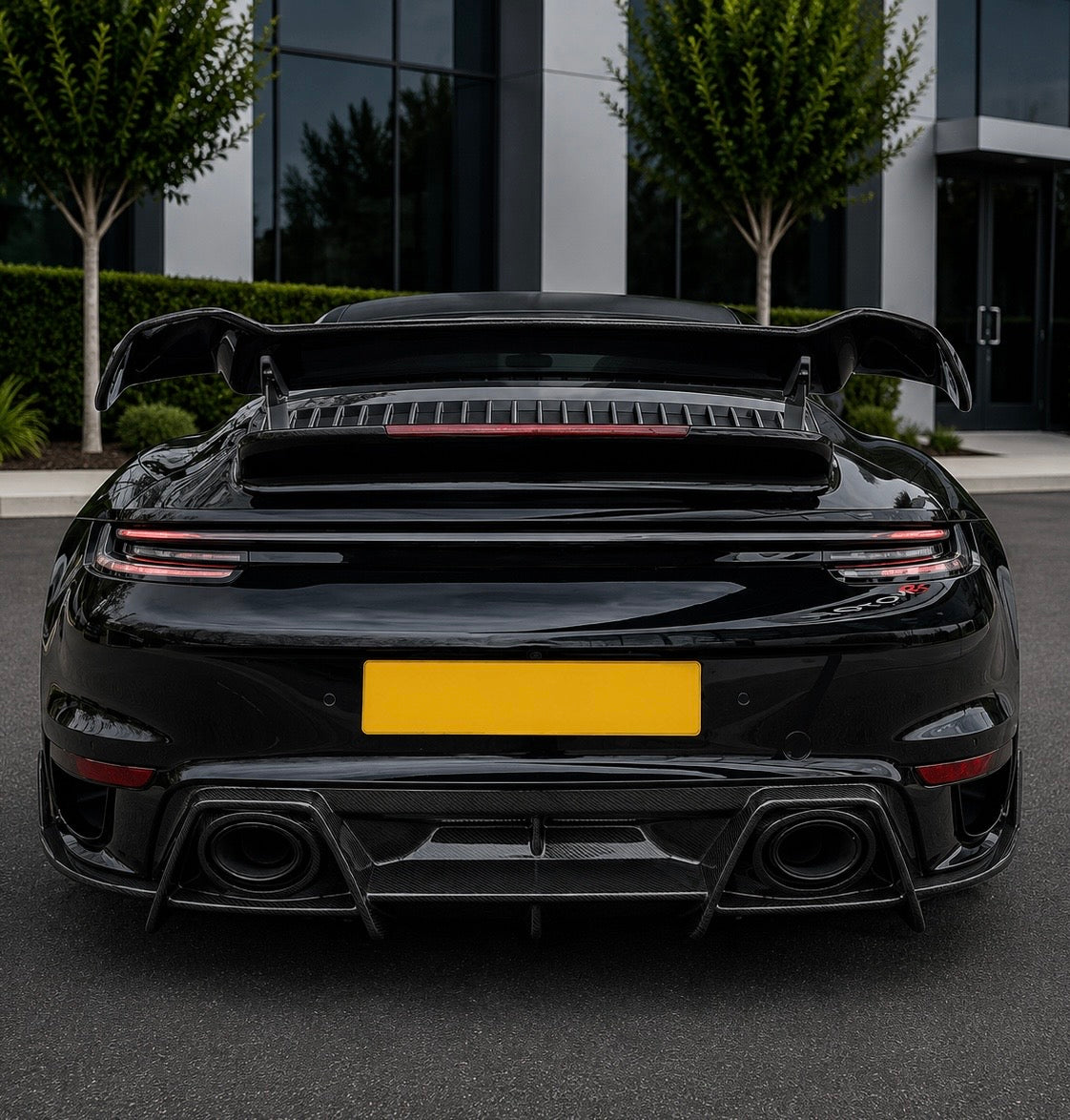 2019–2023 Porsche 911 (992) Turbo S Carbon Fiber Rear Diffuser with Splitters