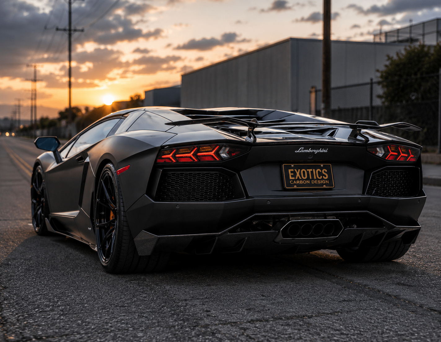 Lamborghini Aventador LP700 - Exotic Design Carbon Fiber Rear Diffuser