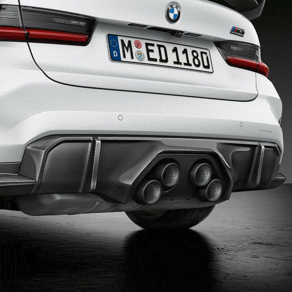 P STYLE CARBON FIBER REAR DIFFUSER - BMW G80 M3 | G82 M4 - Exotics Carbon Design