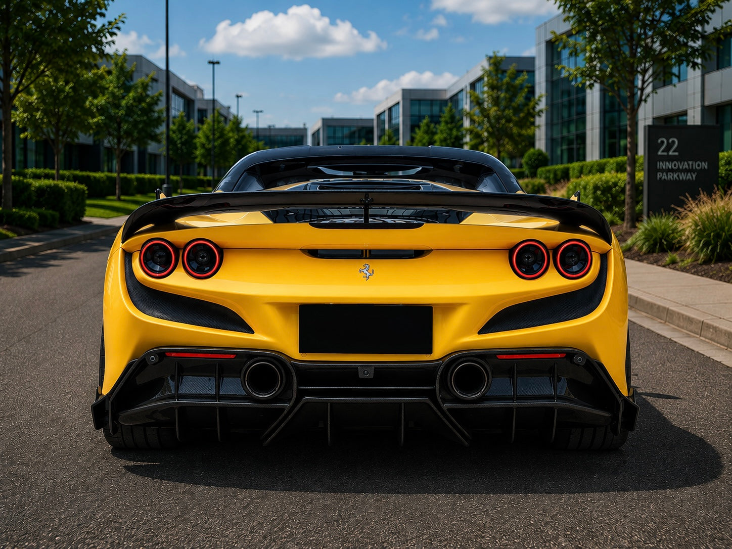 P.T Style Carbon Fiber Rear Spoiler – Ferrari F8