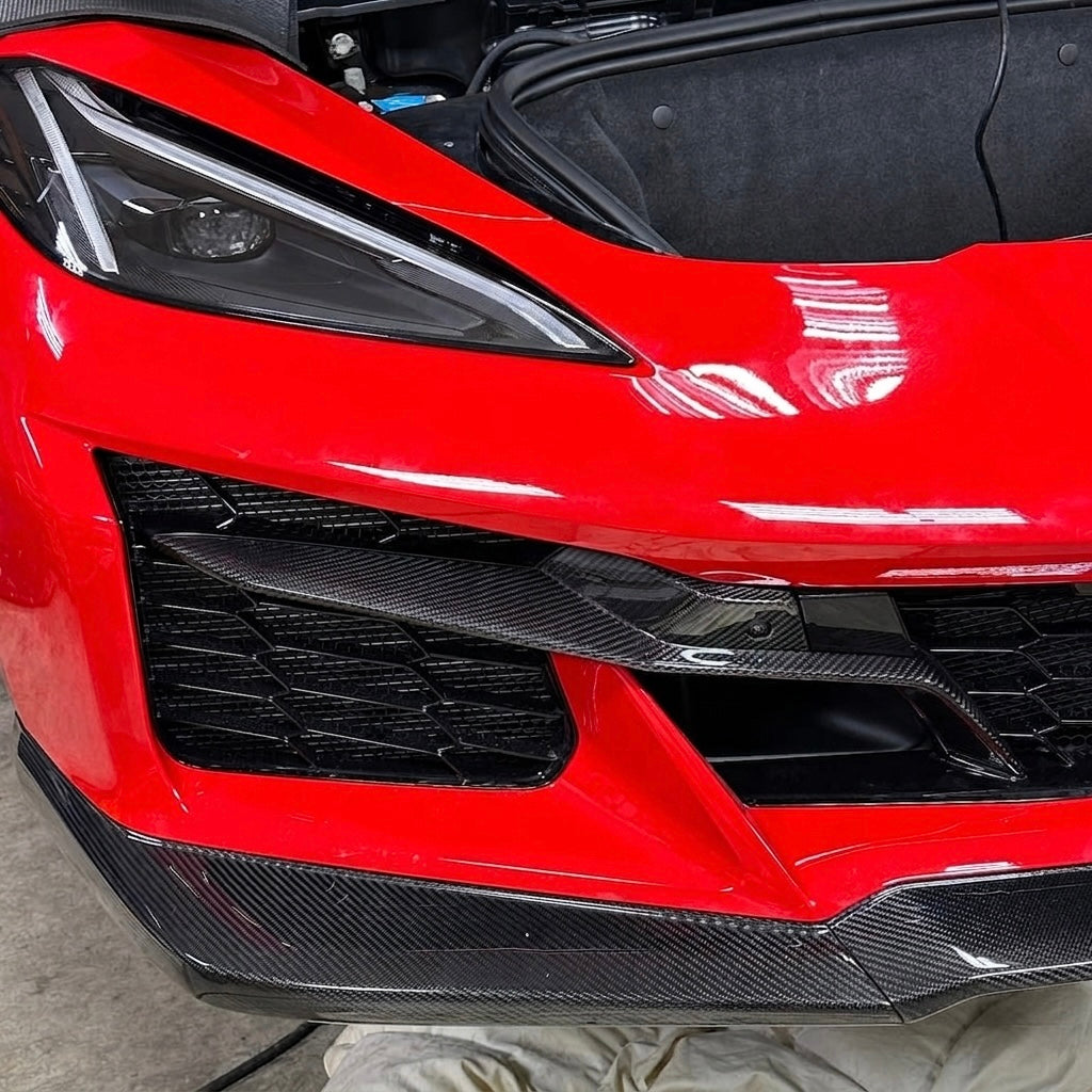 Chevrolet Corvette C8 Z06 Carbon Fiber Front Grille Trim Set (2023+)