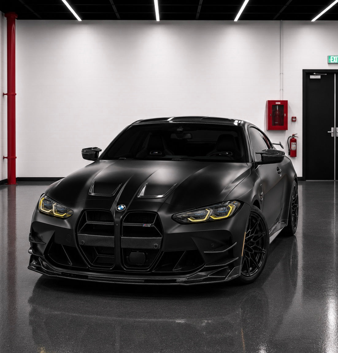 BMW G80 M3 / G82 M4 V Style Carbon Fiber Front Lip
