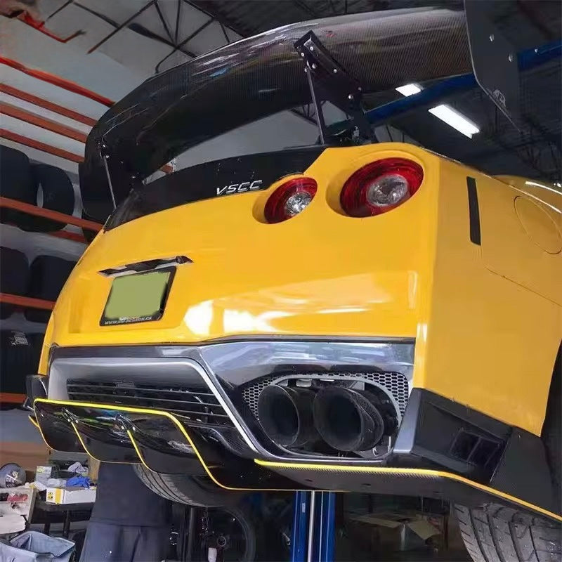 2008-2016 Nissan GT-R R35 Carbon Fiber Rear Undertray Diffuser & Canards