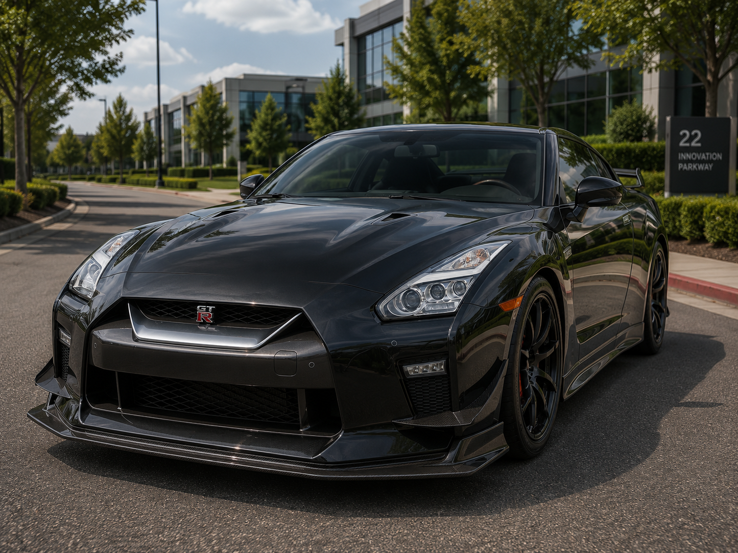 Nissan GTR - Carbon Fiber Front Bumper Canards