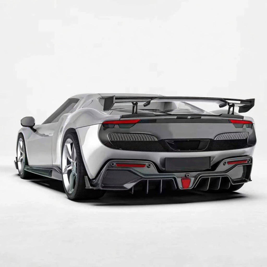 Ferrari 296 GTB ED Style Carbon Fiber Rear Diffuser