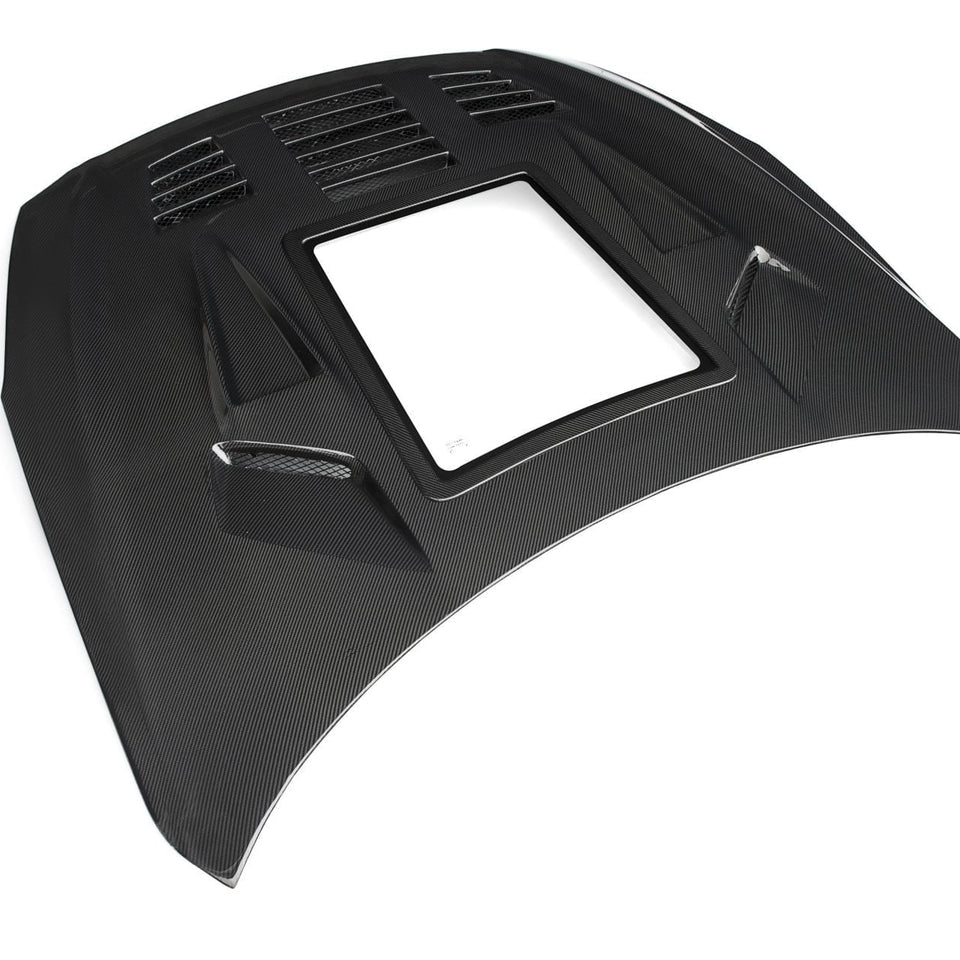 17-22 Nissan GT-R R35 V2 CMST Style Carbon Fiber Engine Show Vented Hood