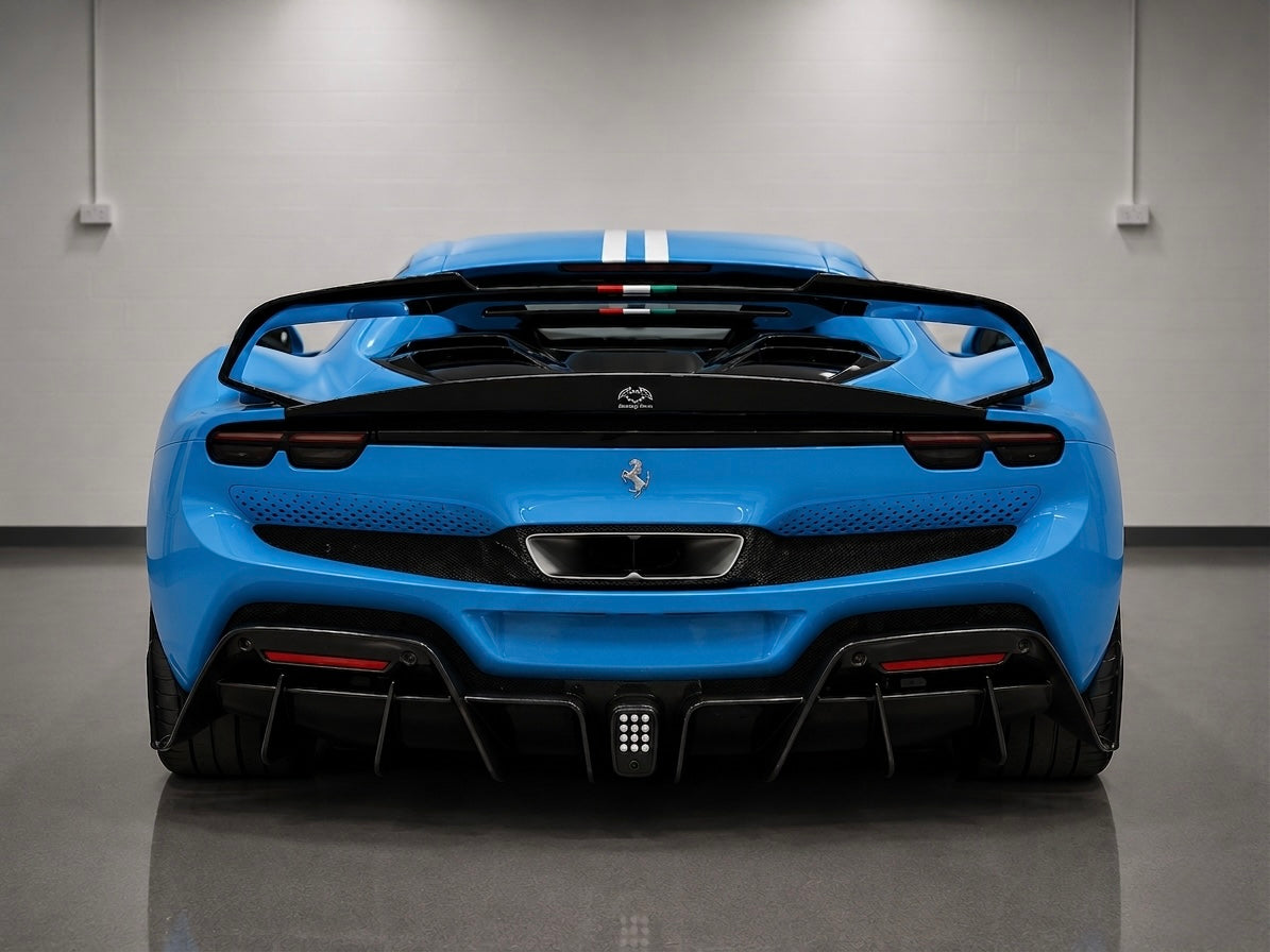 Ferrari 296 GTB BF Style Carbon Fiber Rear Diffuser