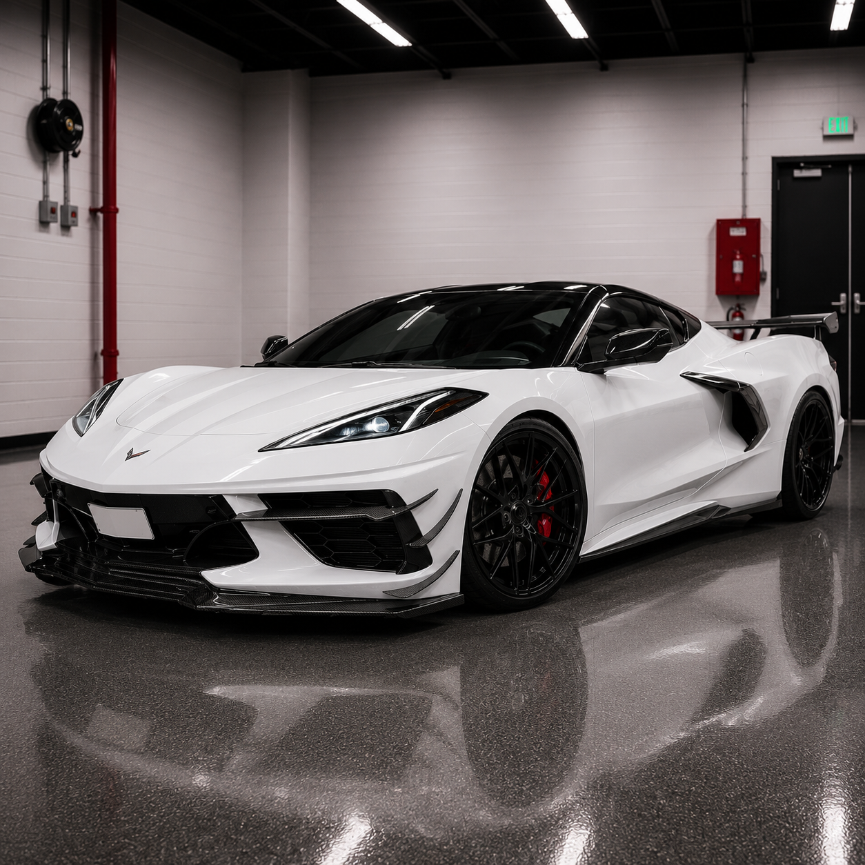 Corvette C8 Carbon Fiber Front Bumper Canards