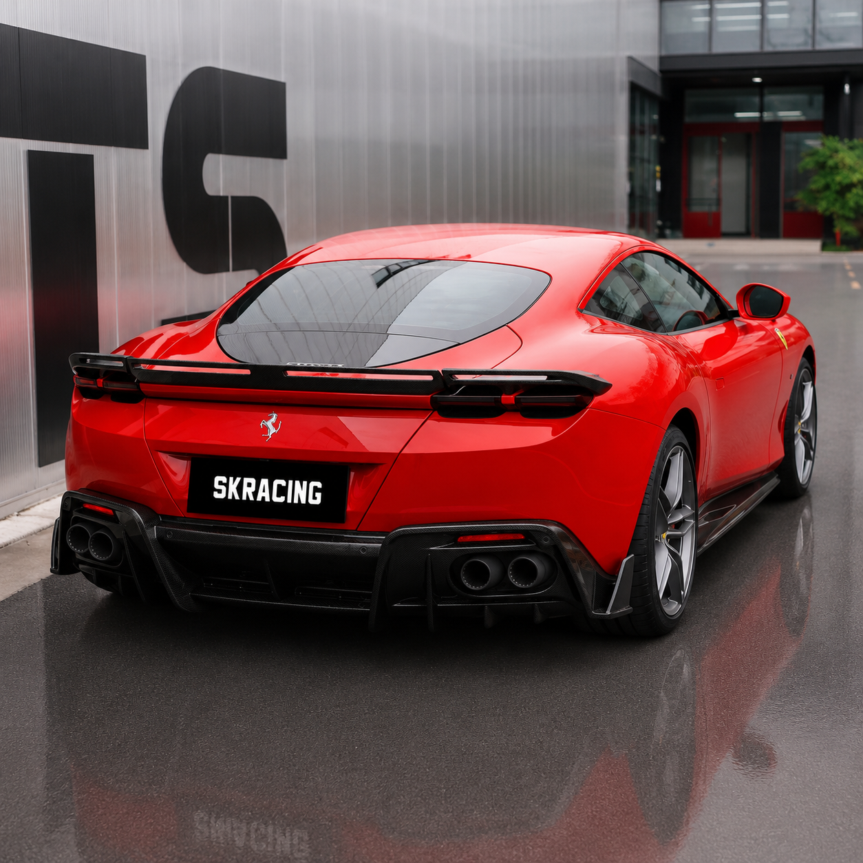 Ferrari Roma MSY Style Carbon Fiber Rear Spoiler