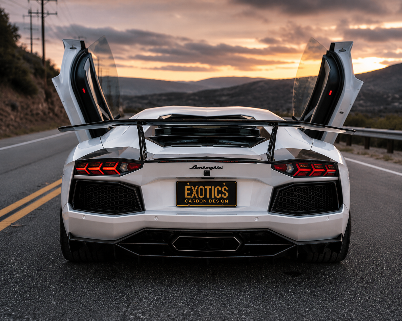 Lamborghini Aventador LP700 - Exotic Design Carbon Fiber Rear Wing