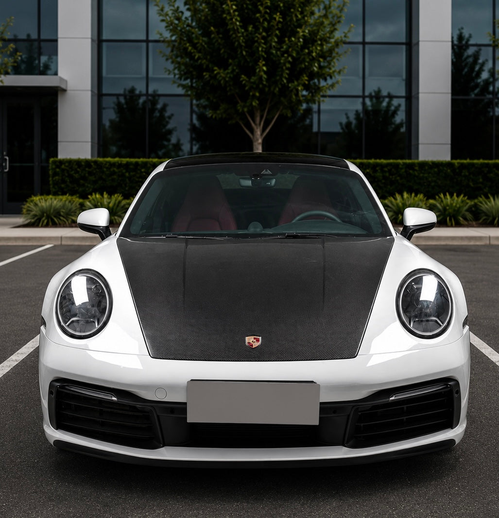 Porsche 911 992 Carrera EC Design Carbon Fiber Front Hood