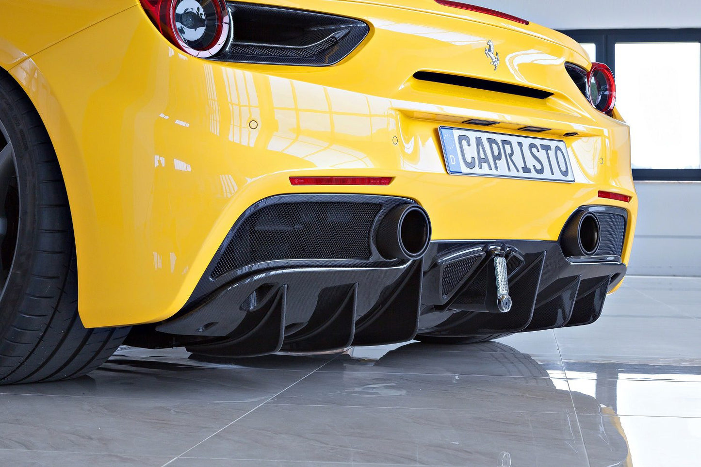 Ferrari 488 Capristo Style Carbon Fiber Rear Diffuser