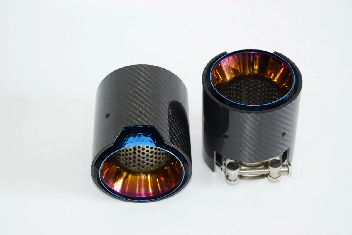 MP STYLE CARBON FIBER QUAD EXHAUST TIPS - BMW G80 M3 | G82 M4 | BMW G87 M2 - Exotics Carbon Design