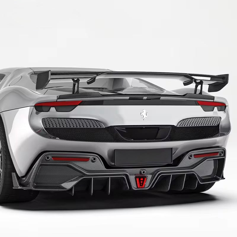 Ferrari 296 GTB ED Style Carbon Fiber Rear Diffuser