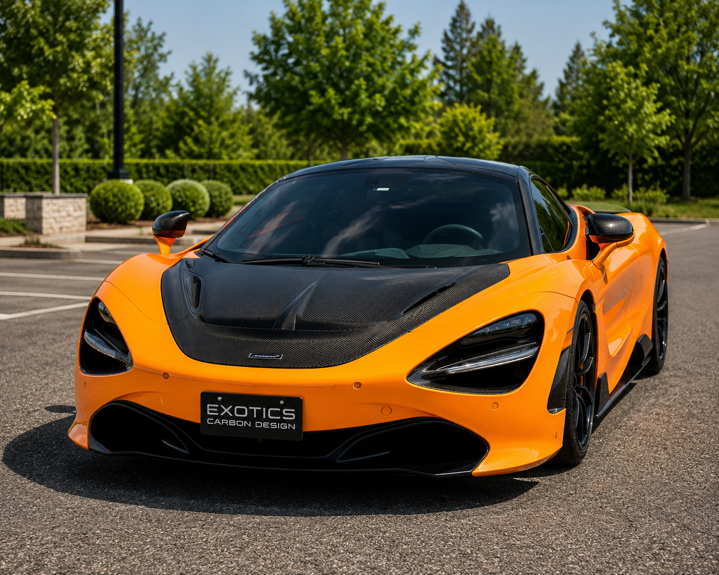 V-Style Vented Carbon Fiber Front Hood – McLaren 720S (2017–2022)