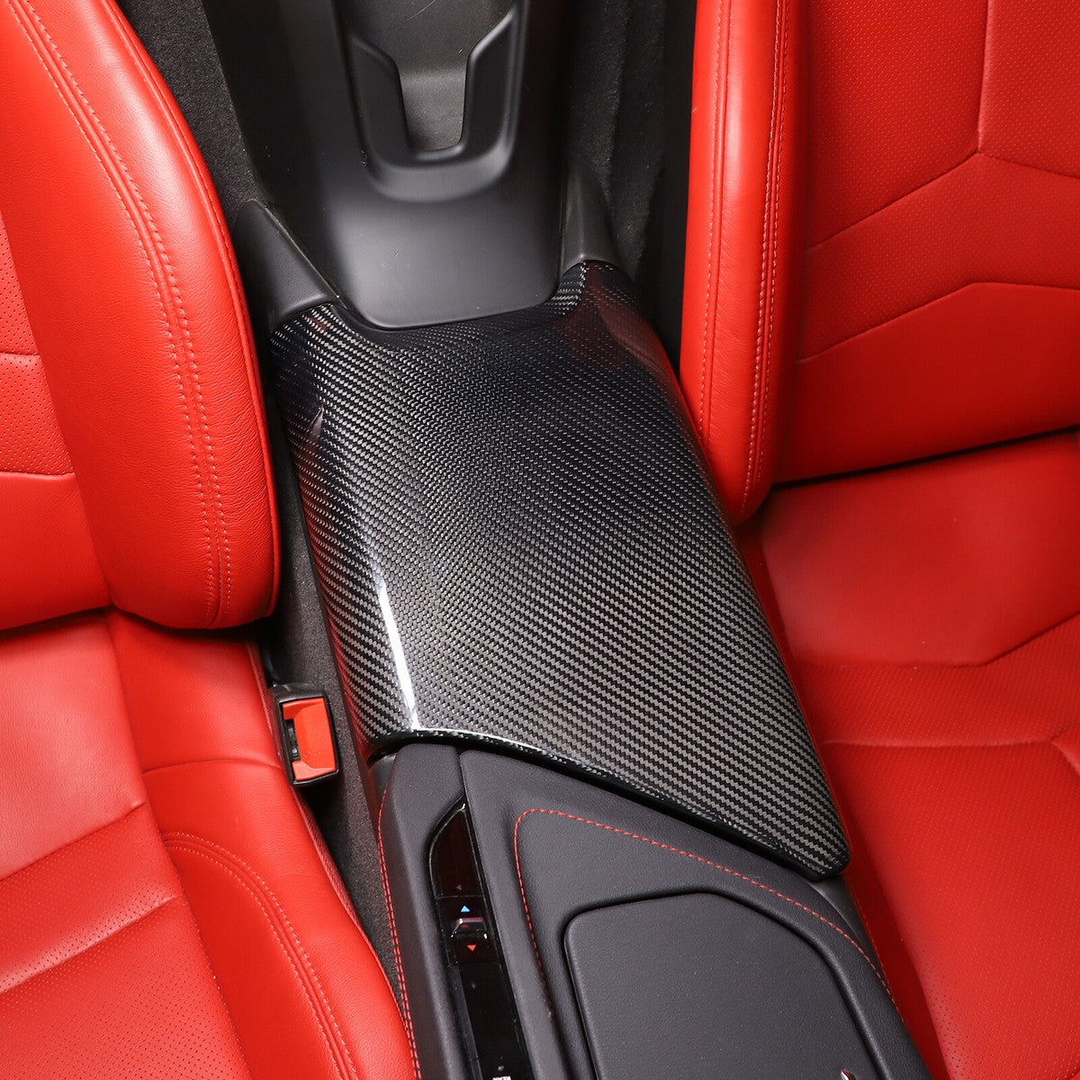 C8 Corvette Real Carbon Fiber Center Console Lid Armrest Cover
