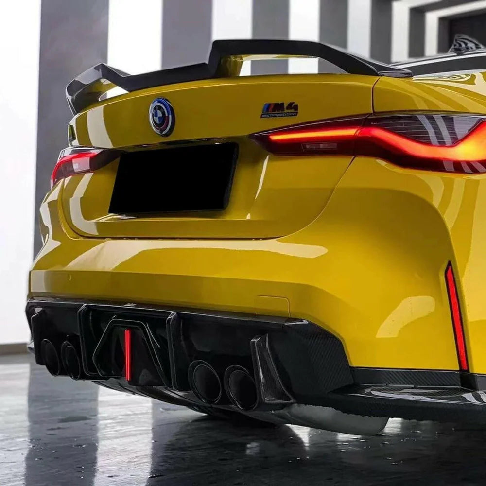 F1 STYLE V1 CARBON FIBER LED DIFFUSER AND SPLITTERS SET - BMW G80 M3 | G82 M4 - Exotics Carbon Design