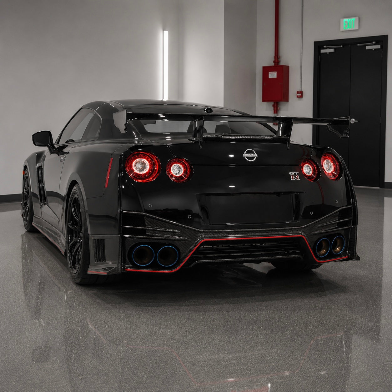 2009-2016 Nissan GT-R R35 - N Style Carbon Fiber Rear Diffuser