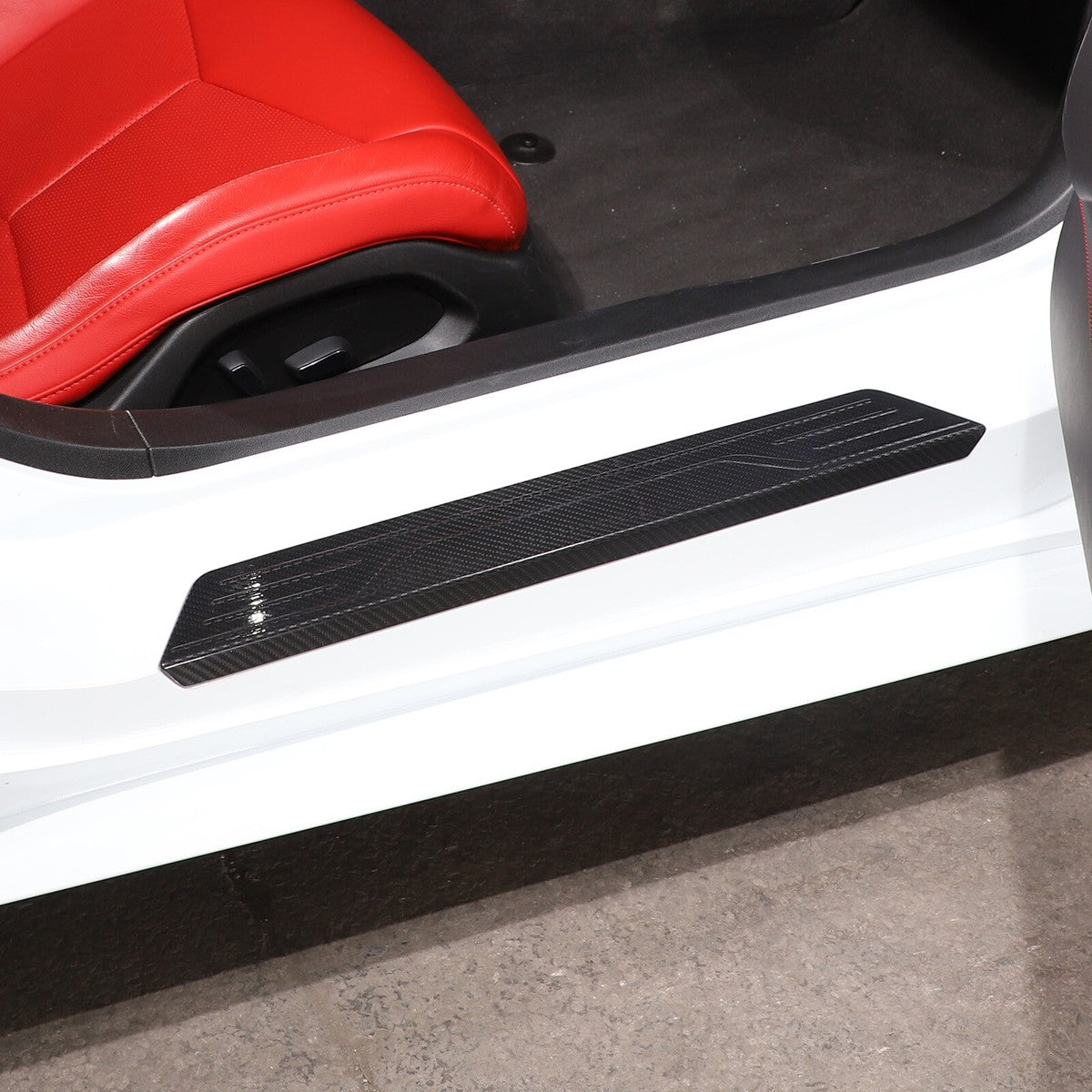 Chevrolet Corvette C8 Carbon Fiber Dashboard Door Sill Covers (2020–2026)