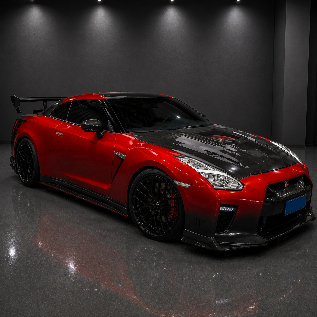 2008-2016 Nissan GT-R R35 - IMP Style Carbon Fiber Hood