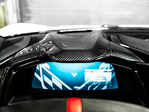 Chevrolet Corvette C8 Carbon Fiber Upper Dashboard HUD Trim Cover