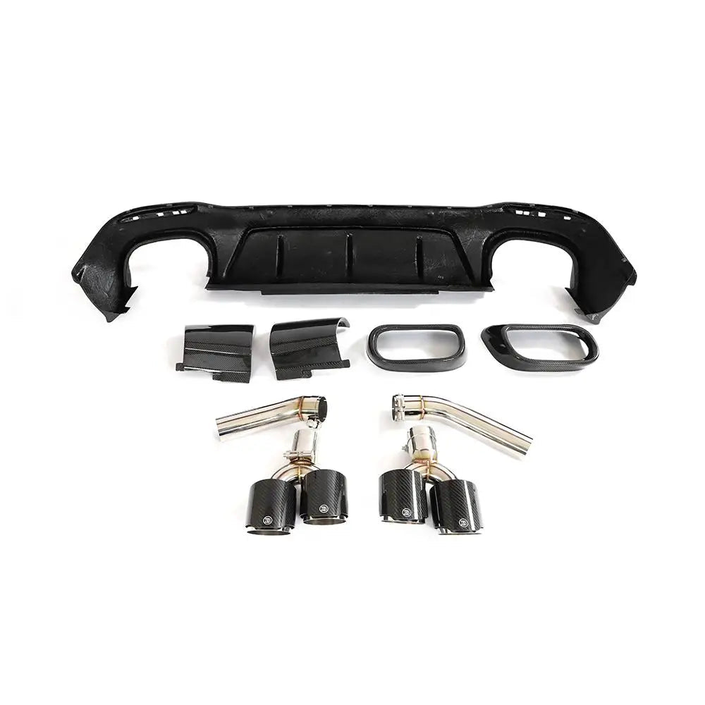 Mercedes-Benz GLE 350 / GLE53 / GLE63 – BRB Style Carbon Fiber Diffuser - Exotics Carbon Design