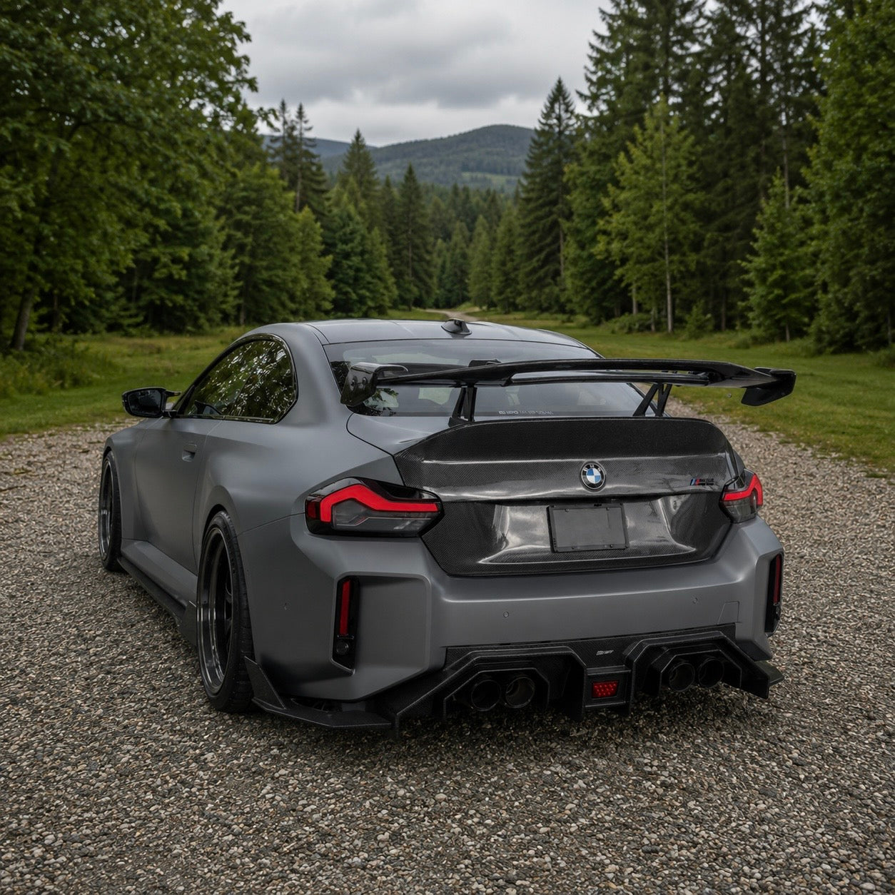 BMW G87 M2 AD Style Carbon Fiber Rear Wing