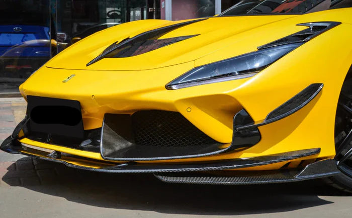 Ferrari F8 Tributo Paktechz Carbon Fiber Front Corner Splitters